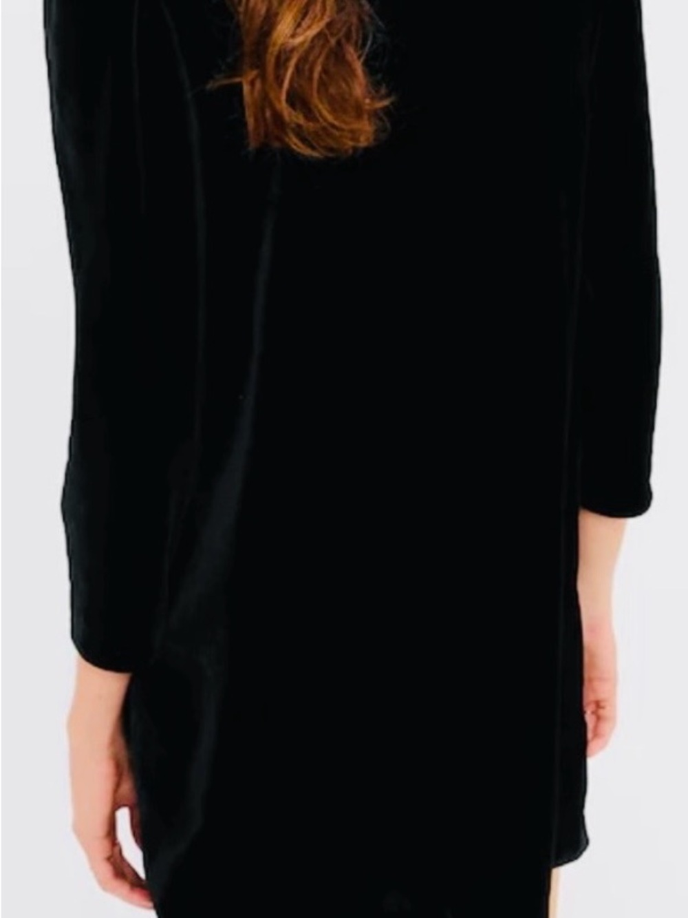 GAP Black Velvet Puff-Sleeve Mini Dress - Picture 2 of 8
